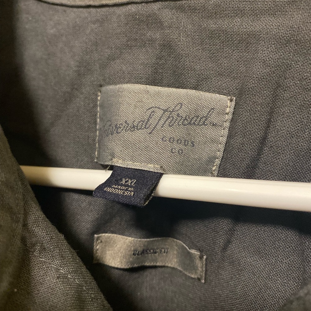 Universal Thread Gray Button Down Top - Picture 2 of 2